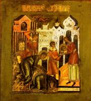 Keresztelő Szent János fejevétele (18. sz.) (magángyűjtemény Brenske, Hannover) – orosz művészet